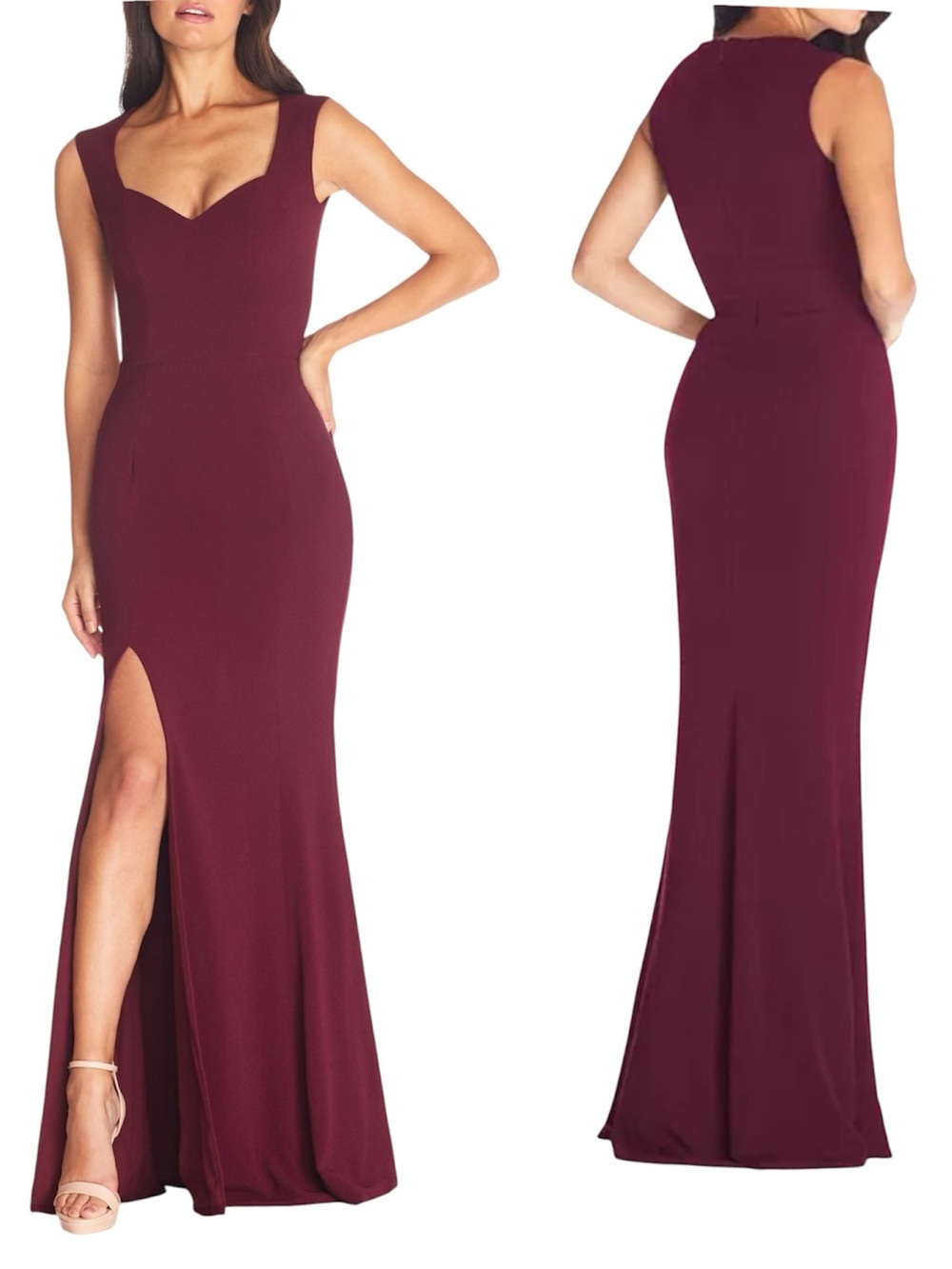 Dress the Population Monroe Sweetheart Neck Gown Size Small